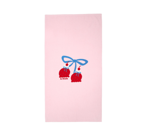 BEBEBEBE SUMMER Strawberry ice cream beach towel (PINK)