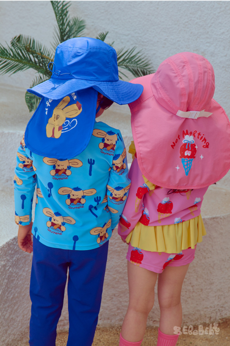 BEBEBEBE SUMMER Pancake puppy neck guard swim cap