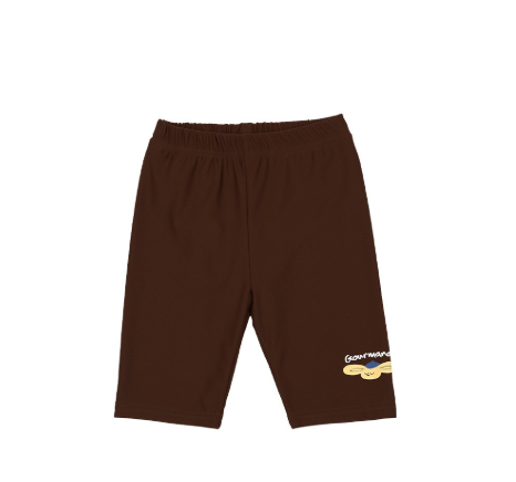 BEBEBEBE SUMMER Pancake puppy lash guard shorts (BROWN)