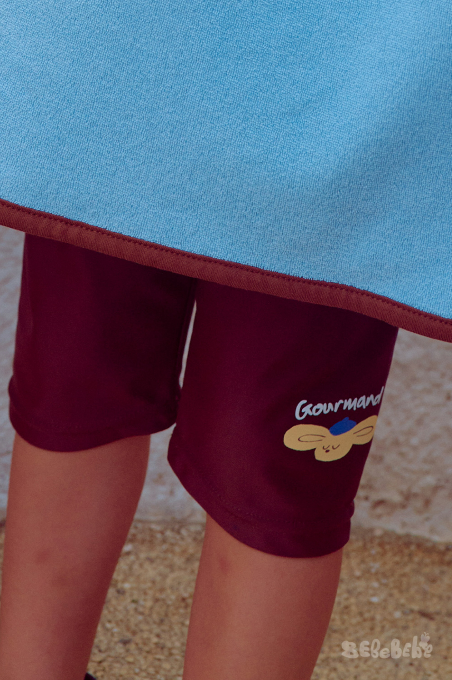 BEBEBEBE SUMMER Pancake puppy lash guard shorts (BROWN)