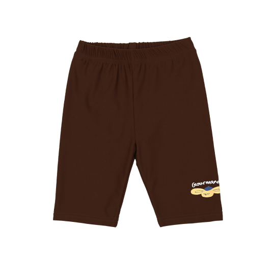 BEBEBEBE SUMMER Pancake puppy lash guard shorts (BROWN)
