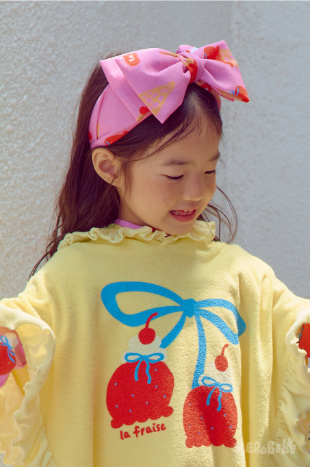 BEBEBEBE SUMMER Strawberry ice cream ribbon headband