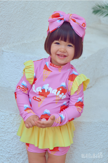 BEBEBEBE SUMMER Strawberry ice cream ribbon headband