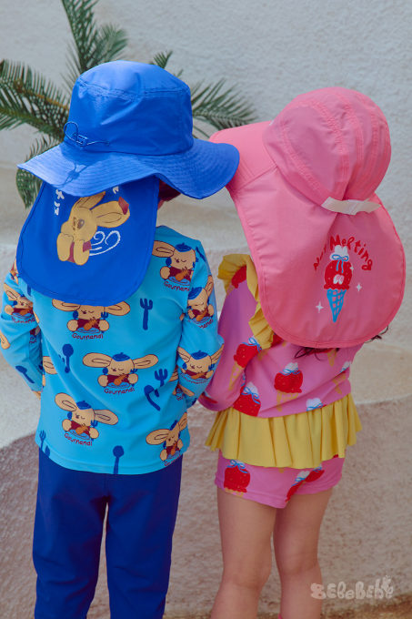 BEBEBEBE SUMMER Strawberry Ice cream neck guard swim cap