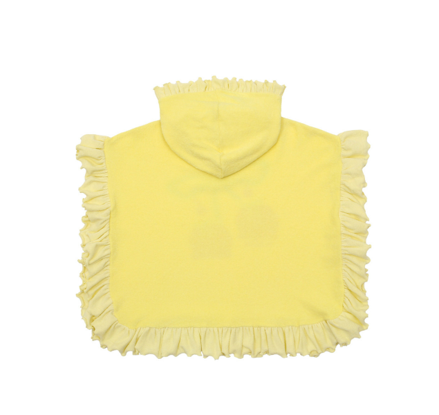 BEBEBEBE SUMMER Strawberry Ice cream frill poncho towel (YELLOW)