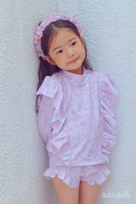 BEBEBEBE SUMMER Cream Rose frill headband