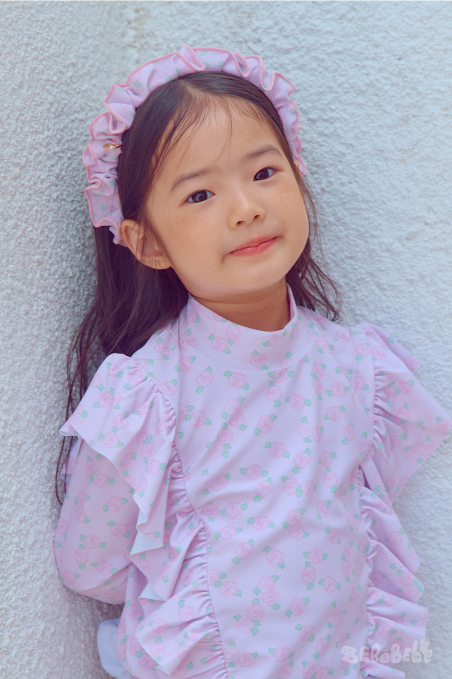 BEBEBEBE SUMMER Cream Rose frill headband