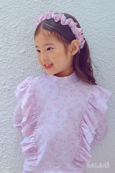 BEBEBEBE SUMMER Cream Rose frill headband
