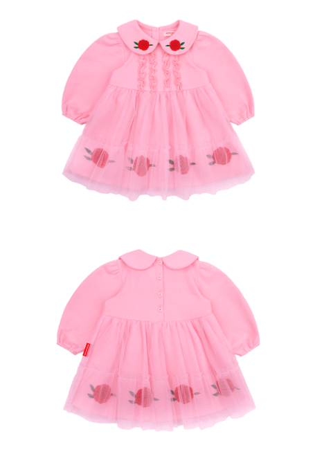 BEBE DE PINO 	Rose baby tutu collar dress