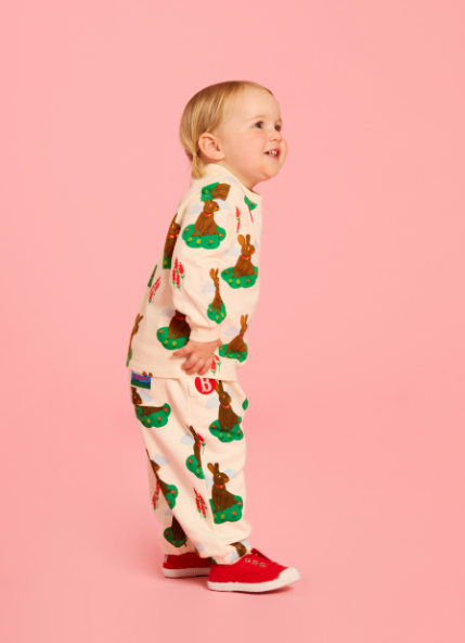 BEBE DE PINO All over rabbit baby long sleeve tee