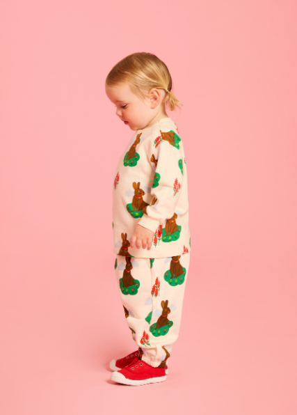 BEBE DE PINO All over rabbit baby long sleeve tee
