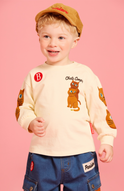 BEBE DE PINO Aloha cat baby long sleeve tee
