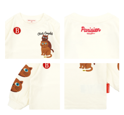 BEBE DE PINO Aloha cat baby long sleeve tee