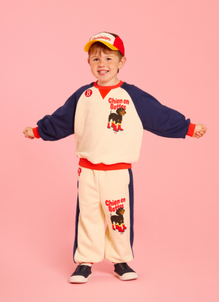 BEBE DE PINO Doberman color block raglan sweatshirt