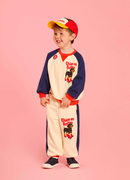 BEBE DE PINO Doberman color block raglan sweatshirt