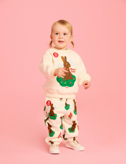 BEBE DE PINO All over rabbit baby sweatpants