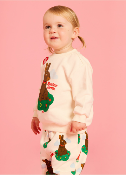 BEBE DE PINO All over rabbit baby sweatpants
