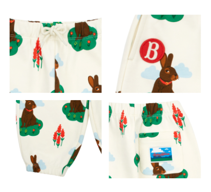 BEBE DE PINO All over rabbit baby sweatpants