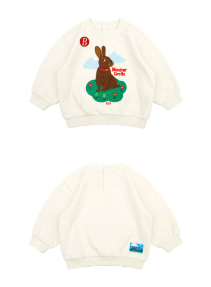 BEBE DE PINO Rabbit baby sweatshirt