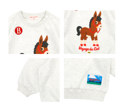 BEBE DE PINO Donkey baby sweatshirt