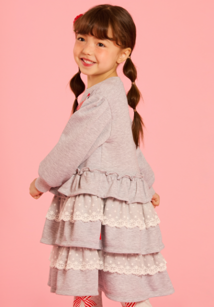 BEBE DE PINO Flower garland lace dress