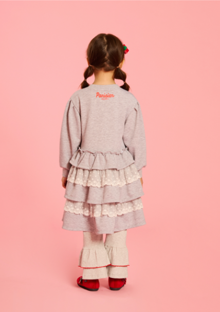 BEBE DE PINO Flower garland lace dress