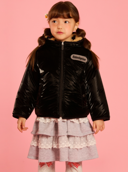 BEBE DE PINO Stripe ribbon boots cut frill leggings