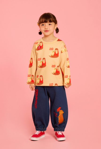 BEBE DE PINO Squirrel denim jogger pants