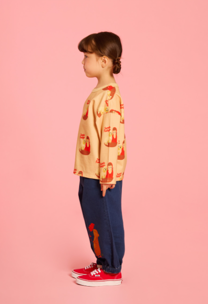 BEBE DE PINO Squirrel denim jogger pants