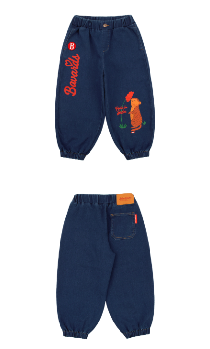 BEBE DE PINO Squirrel denim jogger pants