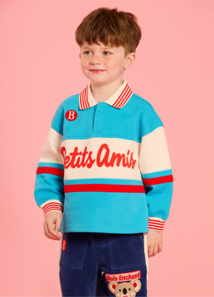 BEBE DE PINO Koala color block corduroy pants