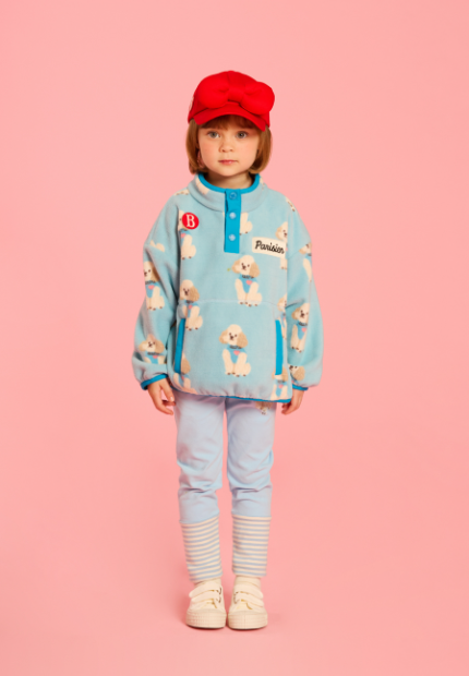 BEBE DE PINO Poodle stripe leggings