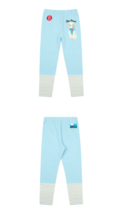 BEBE DE PINO Poodle stripe leggings