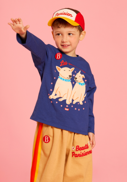 BEBE DE PINO Bull terrier lettering point long sleeve tee