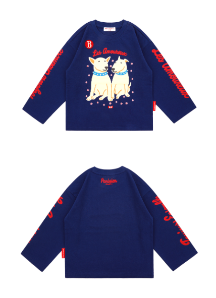 BEBE DE PINO Bull terrier lettering point long sleeve tee