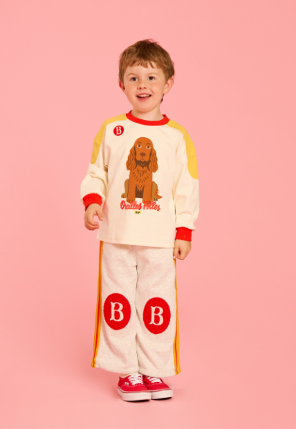 BEBE DE PINO Coker spaniel color block long sleeve tee