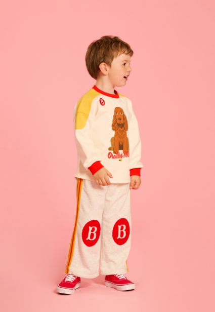 BEBE DE PINO Coker spaniel color block long sleeve tee