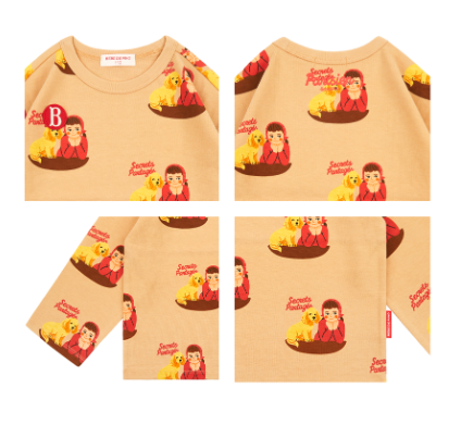 BEBE DE PINO All over parisien friends long sleeve tee