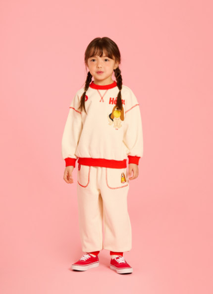 BEBE DE PINO Heros color block cover stitch sweatpants