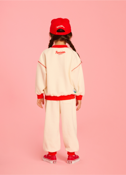 BEBE DE PINO Heros color block cover stitch sweatpants