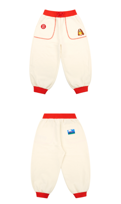 BEBE DE PINO Heros color block cover stitch sweatpants