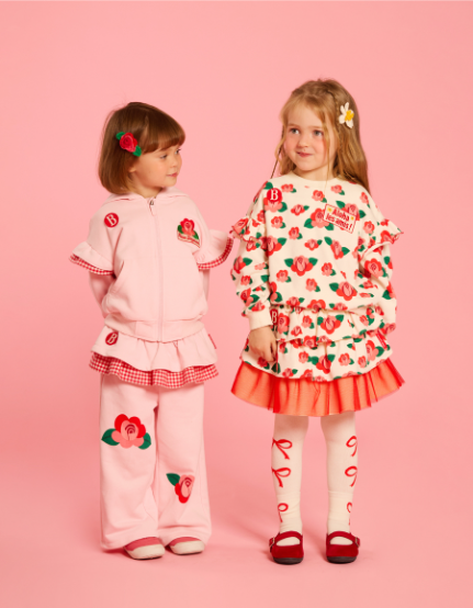BEBE DE PINO All over camellia ruffle tutu skirt
