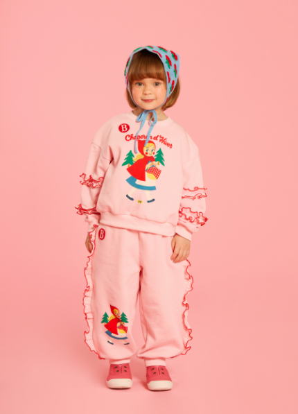 BEBE DE PINO Forest girl frill sweatpants