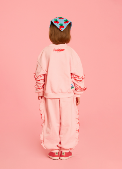 BEBE DE PINO Forest girl frill sweatshirt