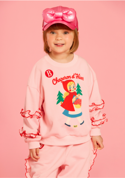 BEBE DE PINO Forest girl frill sweatshirt