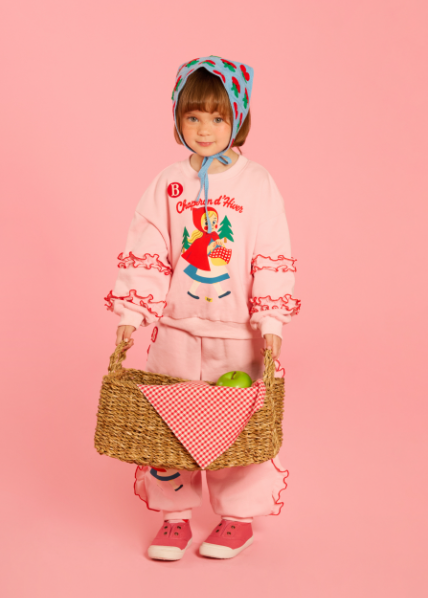 BEBE DE PINO Forest girl frill sweatpants