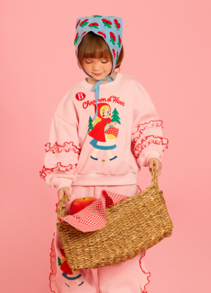 BEBE DE PINO Forest girl frill sweatpants