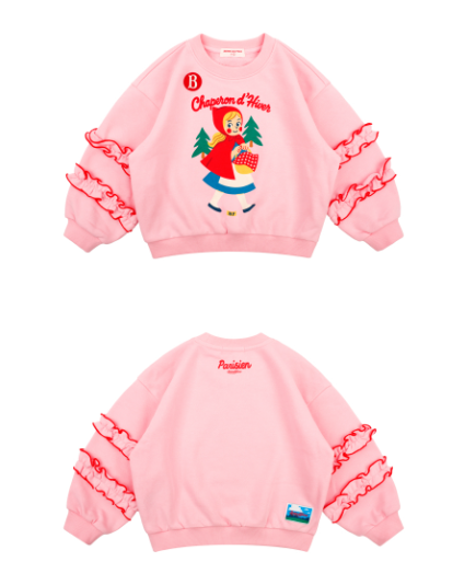 BEBE DE PINO Forest girl frill sweatshirt