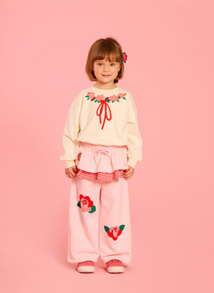 BEBE DE PINO Camellia ruffle sweatpants
