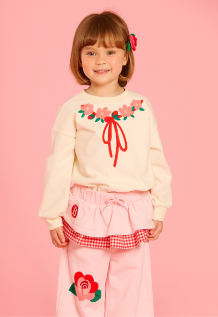 BEBE DE PINO Camellia ruffle sweatpants